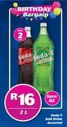 Soda-T Soft Drink Assorted-2Ltr
