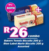 Bakers Tennis Biscuits 200g + Blue Label Marie Biscuits 200g Combo