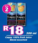 Cappy 100% Fruit Juice Blend Assorted-For 2 x 300ml