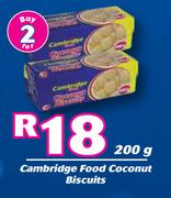 Cambridge Food Coconut Biscuits-For 2 x 200g