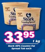 Stork 40% Country Fat Spread Tub-1Kg Each