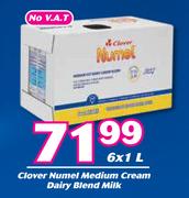 Clover Numel Medium Cream Dairy Blend Milk-6 x 1L