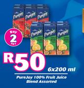Purejoy 100% Fruit Juice Blend Assorted-For 2 x 6 x 200ml