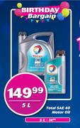 Total SAE 40 Motor Oil-5Ltr