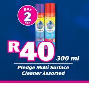 Pledge Multi Surface Cleaner Assorted-For 2 x 300ml
