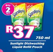 Sunlight Dishwashing Liquid Refill Pouch-For 2 x 750ml