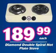 Diamond Double Spiral Hot Plate Stove-Each