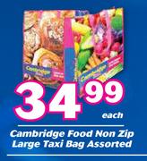 Cambridge Food Non Zip Large Taxi Bag Assorted-Each