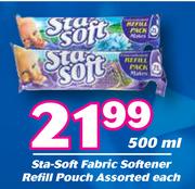 Sta Soft Fabric Softener Refill Pouch Assorted-500ml Each