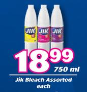 Jik Bleach Assorted-750ml Each