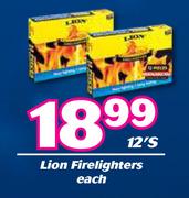 Lion Firelighters-12's Pack Each