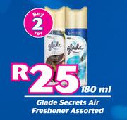 Glade Secrets Air Freshener Assorted-For 2 x 180ml