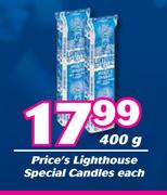 Price's Lighthouse Special Candles-400g Each