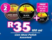 Lion Shoe Polish Assorted-2 x 100ml