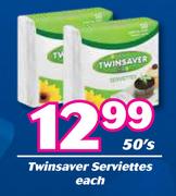 Twinsaver Serviettes-50's Each