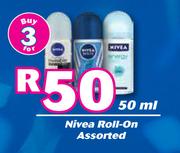 Nivea Roll On Assorted-For 3 x 50ml