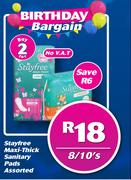 Stayfree Maxi Thick Sanitary Assorted-For 2 x 8/10's