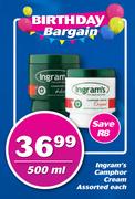 Ingram's Camphor Cream Assorted-500ml Each