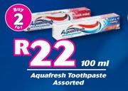 Aquafresh Toothpaste Assorted-For 2 x 100ml