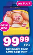 Cambridge Food Large Eggs-60's Pack Each