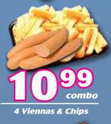 4 Viennas & Chips-Combo