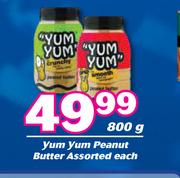 Yum Yum Peanut Butter Assorted-800g Each