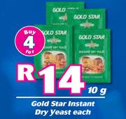 Gold Star Instant Dry Yeast-For 4 x 10g Each