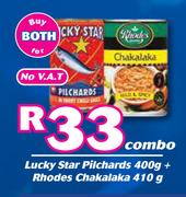 Lucky Star Pilchards 400g + Rhodes Chakalaka 410g Combo-For Both
