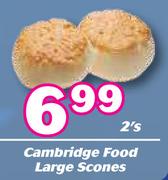 Cambridge Food Large Scones-2's Pack