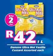 Danone Ultra Mel Vanilla Custard Assorted-For 2 x 1Ltr Each