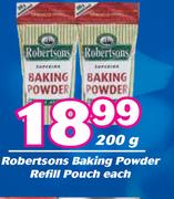 Robertsons Baking Powder Refill Pouch-200g Each