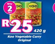 Koo Vegetable Curry (Original) -For 2 x 420g