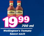 Wellington's Tomato Sauce-700ml Each