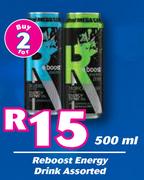 Reboost Energy Drink Assorted-For 2 x 500ml
