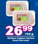 Rainbow Original Chicken Braai Pack-750g Each