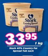 Stork 40% Country Fat Spread Tub-1Kg Each