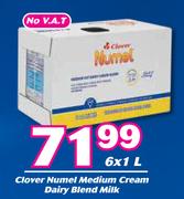 Clover Numel Medium Cream Dairy Blend Milk-6 x 1Ltr