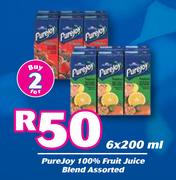 Purejoy 100% Fruit Juice Blend Assorted-For 2 x 6 x 200ml