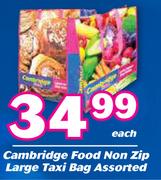 Cambridge Food Non Zip Large Taxi Bag Assorted-Each