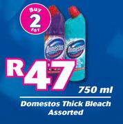Domestos Thick Bleach Assorted-For 2 x 750ml