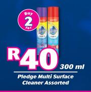 Pledge Multi Surface Cleaner Assorted-For 2 x 300ml
