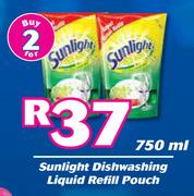 Sunlight Dishwashing Liquid Refill Pouch-For 2 x 750ml