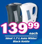 Ideal 1.7Ltr Auto White/Black Kettle-Each