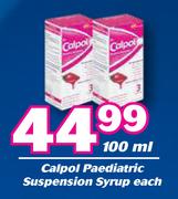 Calpol Paediatric Suspension Syrup-100ml Each