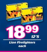 Lion Firelighters-12's Pack Each