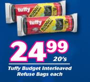 Tuffy Budget Interleaved Refuse Bags-20's Each