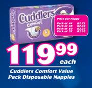 Cuddlers Comfort Value Pack Disposable Nappies-Each