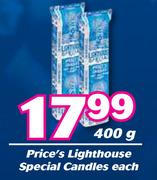 Price's Lighthouse Special Candles-400g Each