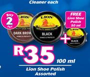 Lion Shoe Polish Assorted-For 2 x 100ml