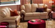 Gommagomma Tobago Faux Leather Lounge Furniture (3-Seater Couch) 816323
